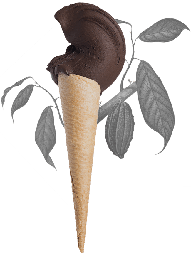 Cucurucho helado de chocolate