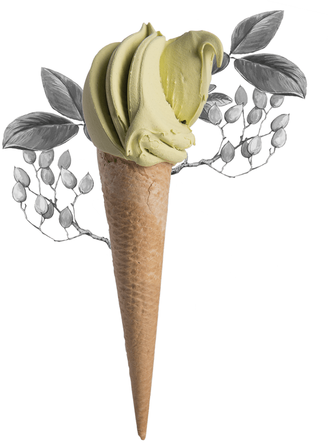 Cucurucho helado de pistacho
